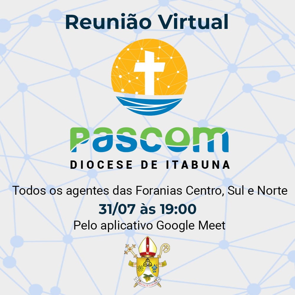 Leia mais sobre o artigo ACONTECE HOJE REUNIÃO DIOCESANA DA PASCOM