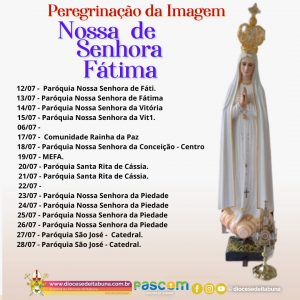 Diocese de Itabuna recebe a visita da imagem peregrina de Nossa Senhora de Fátima direto do santuário em Portugal.